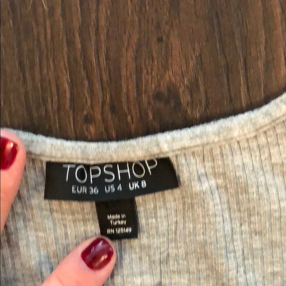 Topshop Ribbed Tee - Picture 3 of 3
